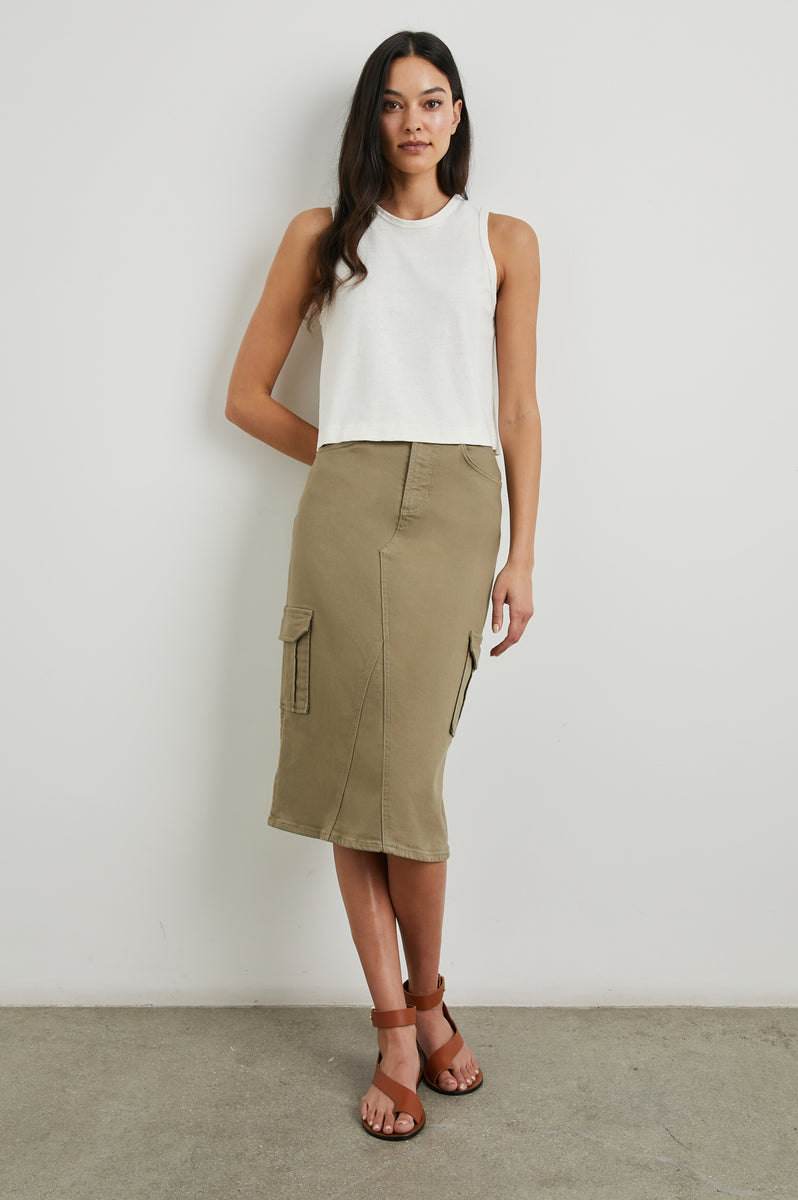 HIGHLAND CARGO SKIRT WASHED OLIVE Rails