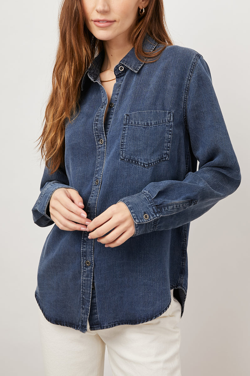 Dark jean shirt best sale