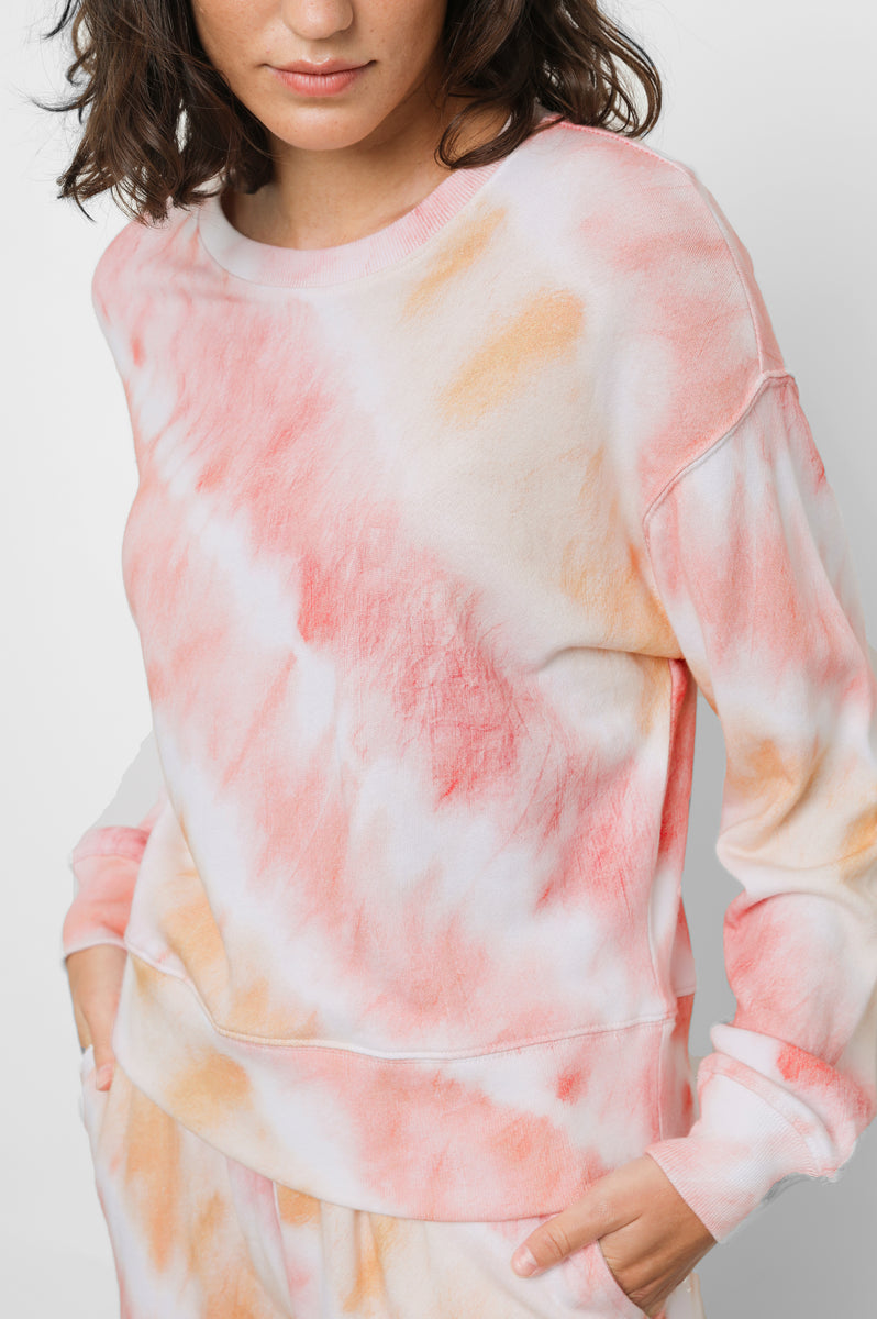 Pink and white tie best sale dye jumper