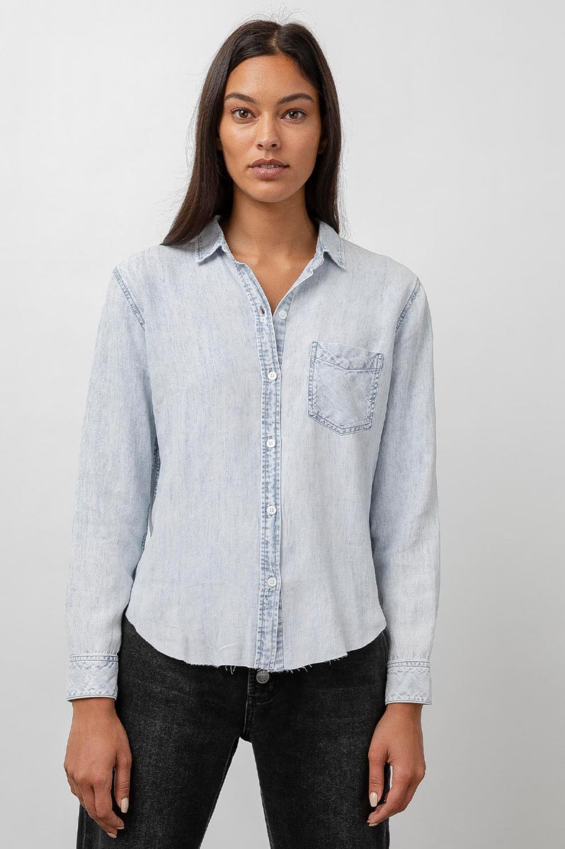 Fashion acid denim shirt