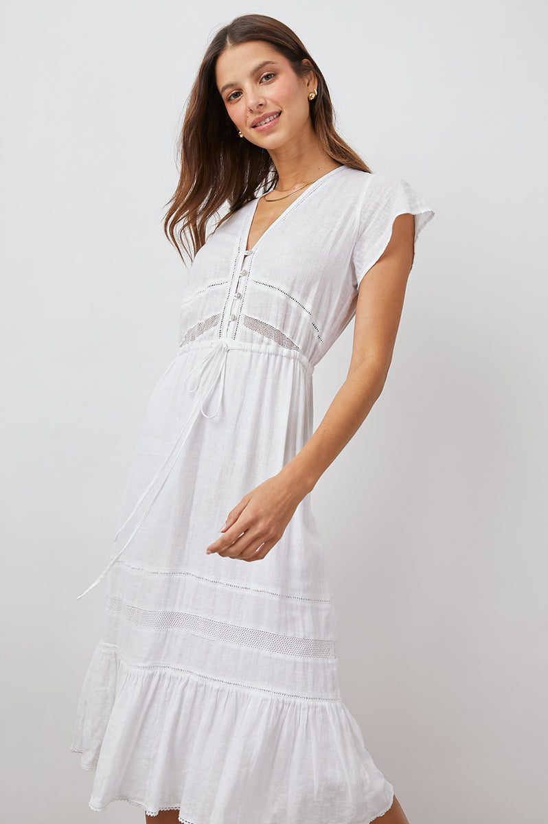 KIKI DRESS WHITE LACE DETAIL Rails