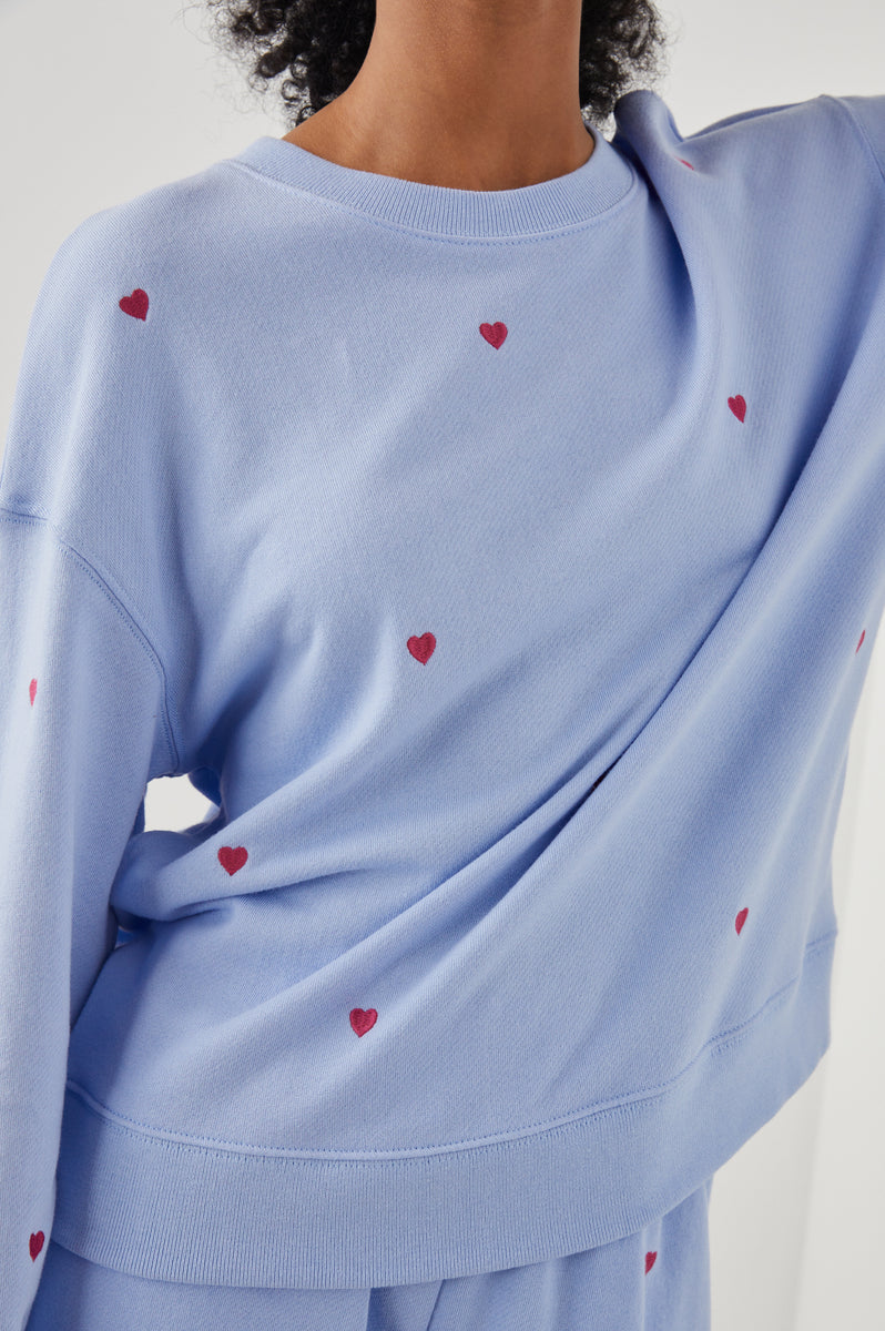 Heart Embroidered Sweatshirt