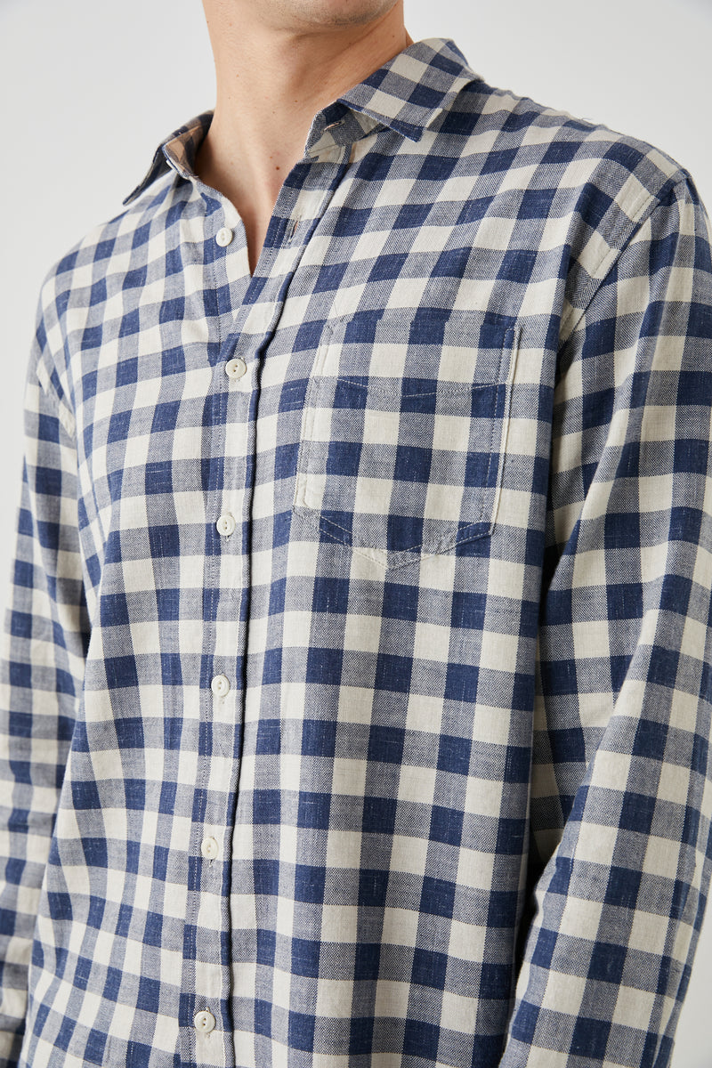 WYATT SHIRT - VIKING BLUE GREY MELANGE