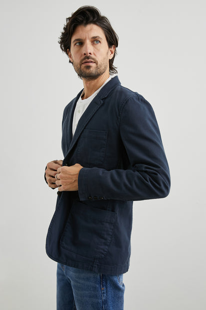 ANDRE JACKET - RUGGED NAVY TWILL - SIDE BODY