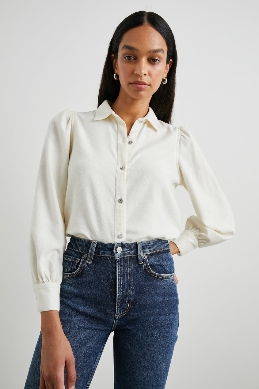 ANGELICA SHIRT - WINTER WHITE – Rails