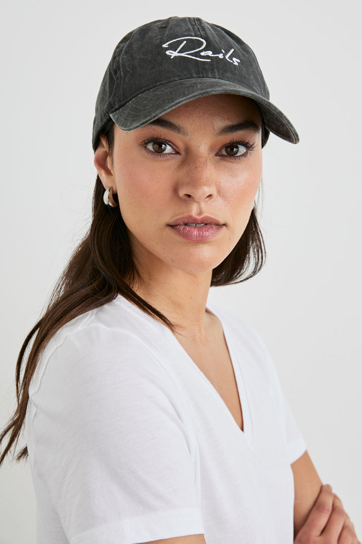 ANNIVERSARY-BASEBALL-CAP-WASHED-BLACK-FRONT