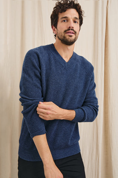 ANSEL SWEATER - BLUE MELANGE