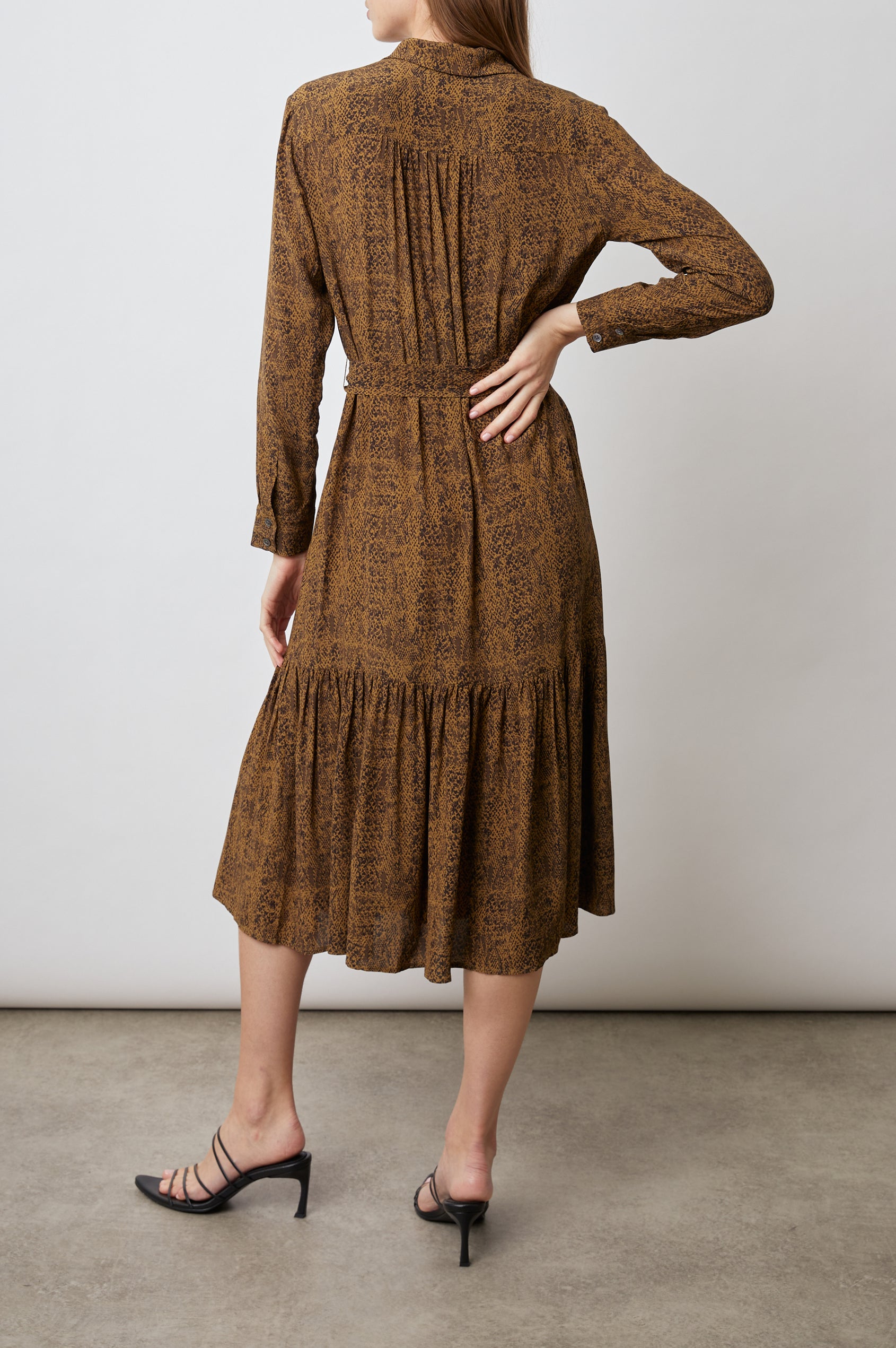 BEATRICE DRESS SEPIA PYTHON Rails