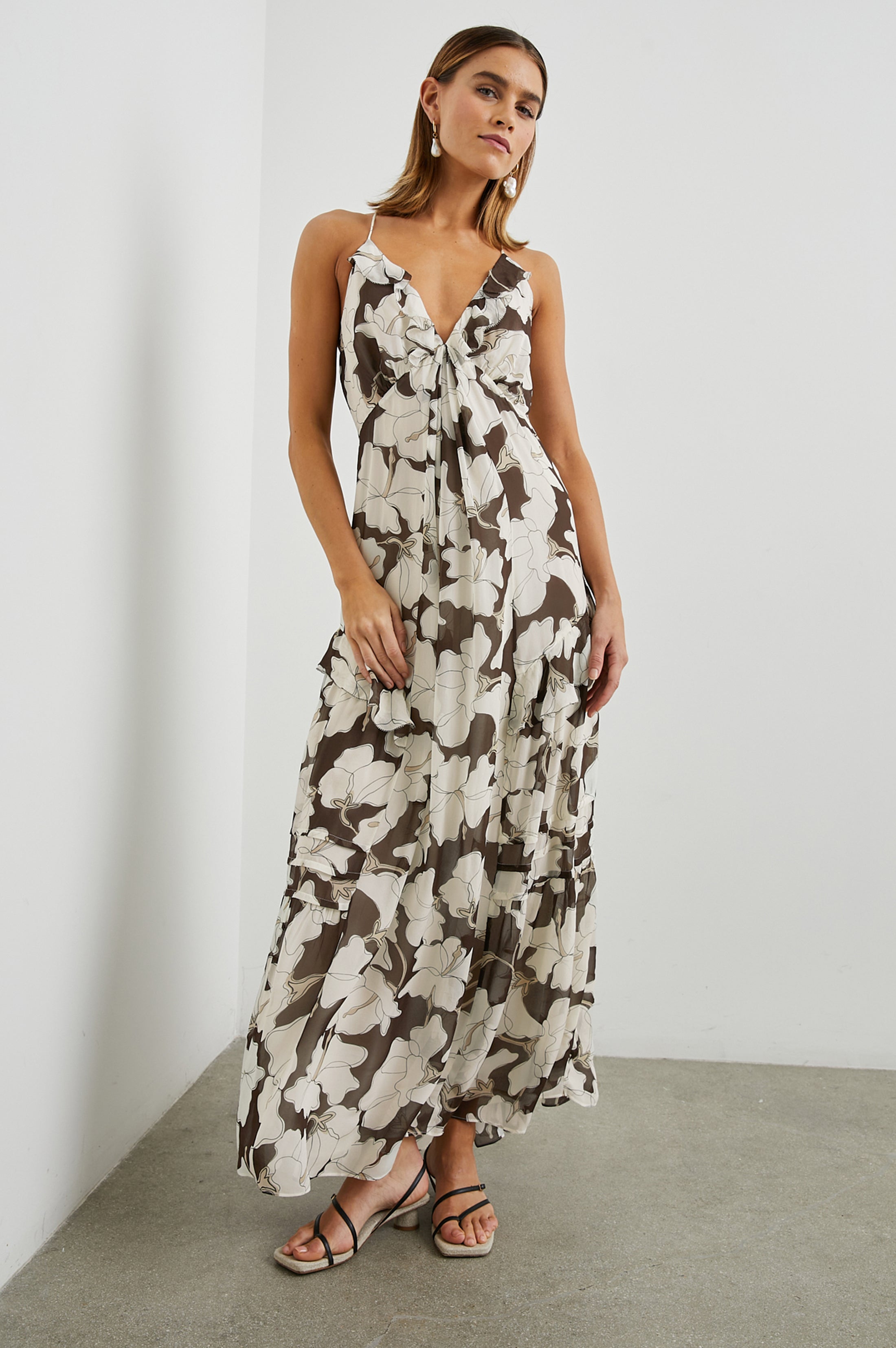 BOA DRESS - MOCHA FLORAL – Rails