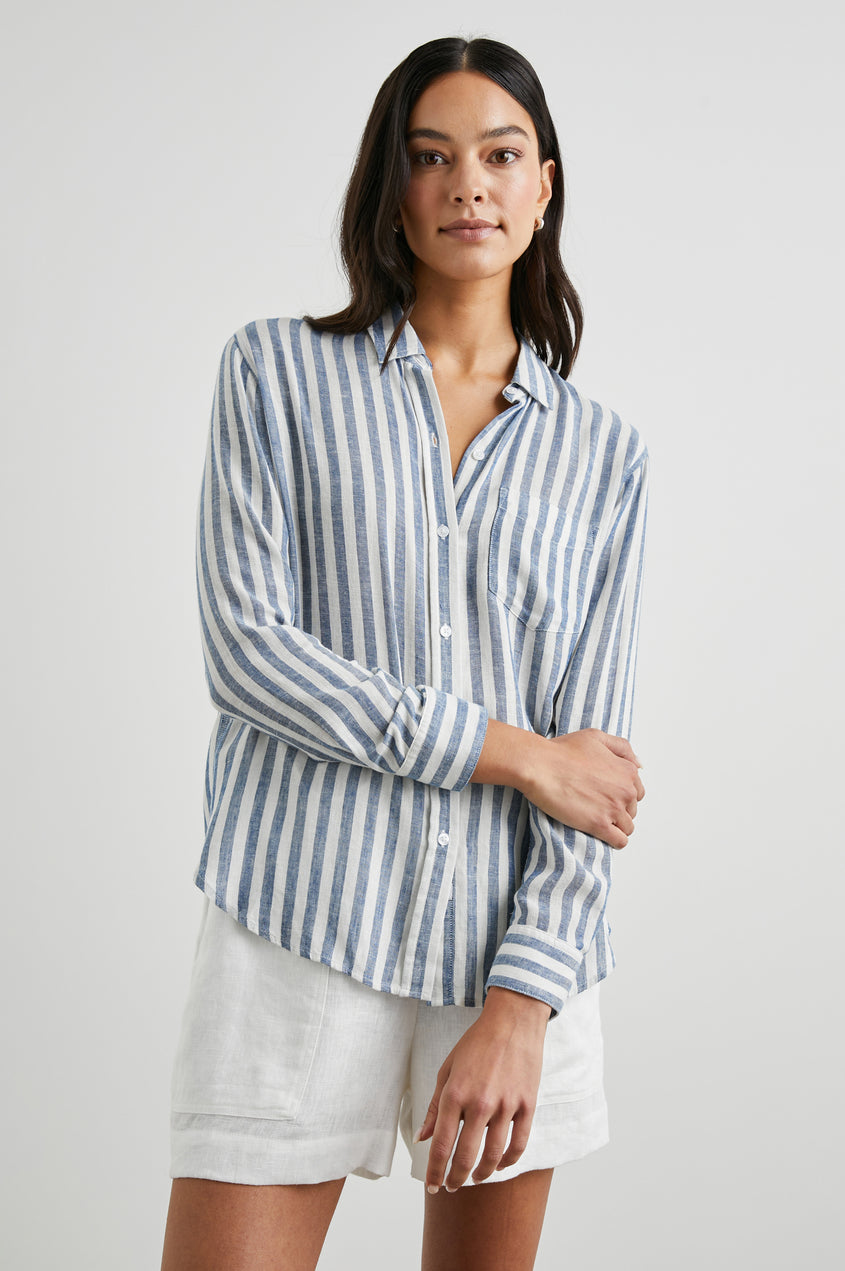 CHARLI SHIRT - SHORE STRIPE – Rails