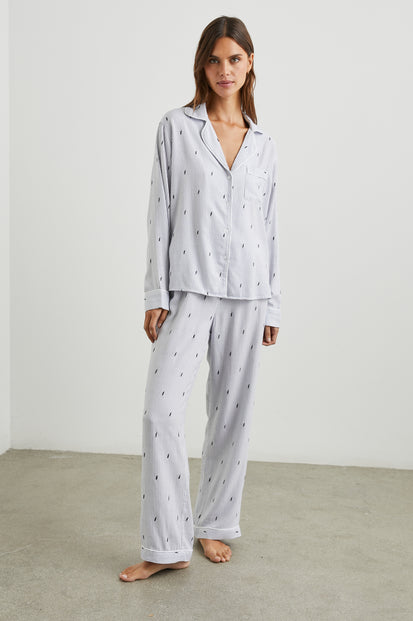 Classic Polka-Dot Boyfriend Pajamas - Pink in Women's Cotton Pajamas, Pajamas for Women