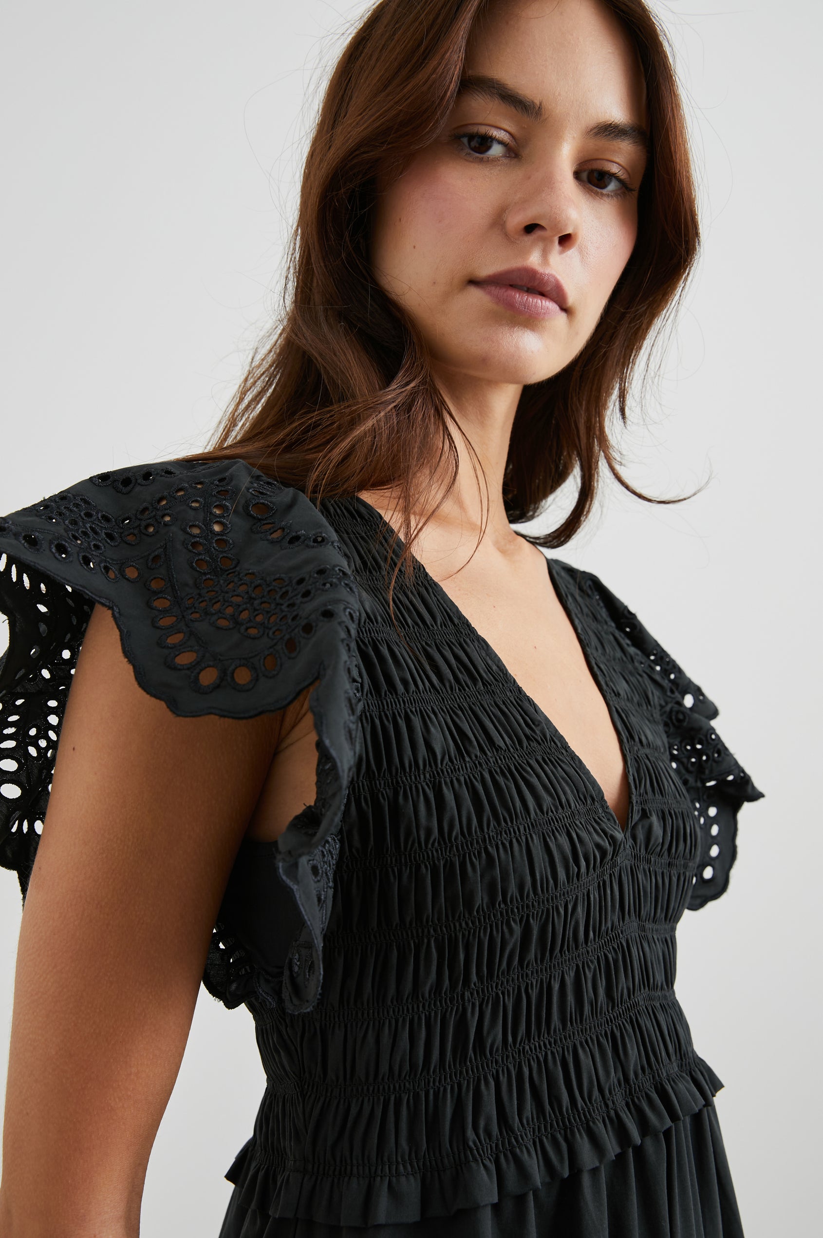 CLEMENTINE DRESS - BLACK EYELET – Rails