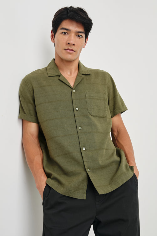 DAVIS SHIRT - TRUE OLIVE - FRONT BODY