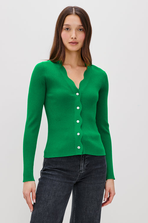 DITA CARDIGAN - KELLY GREEN