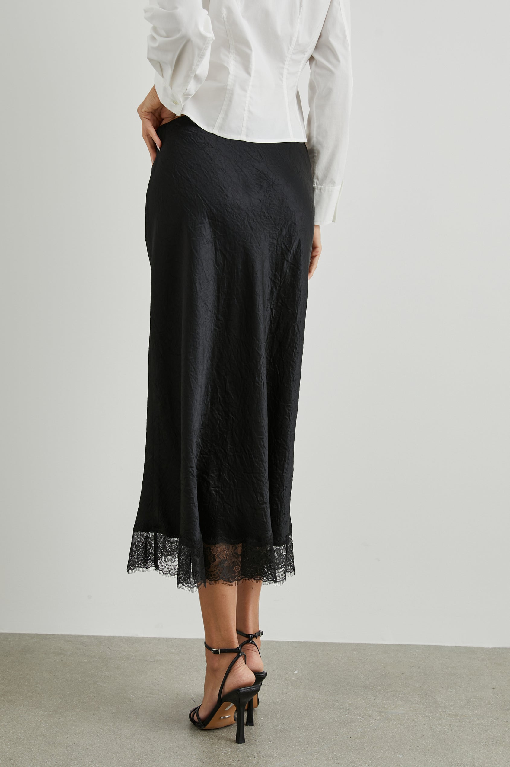 Black Lace Column Skirt, WHISTLES
