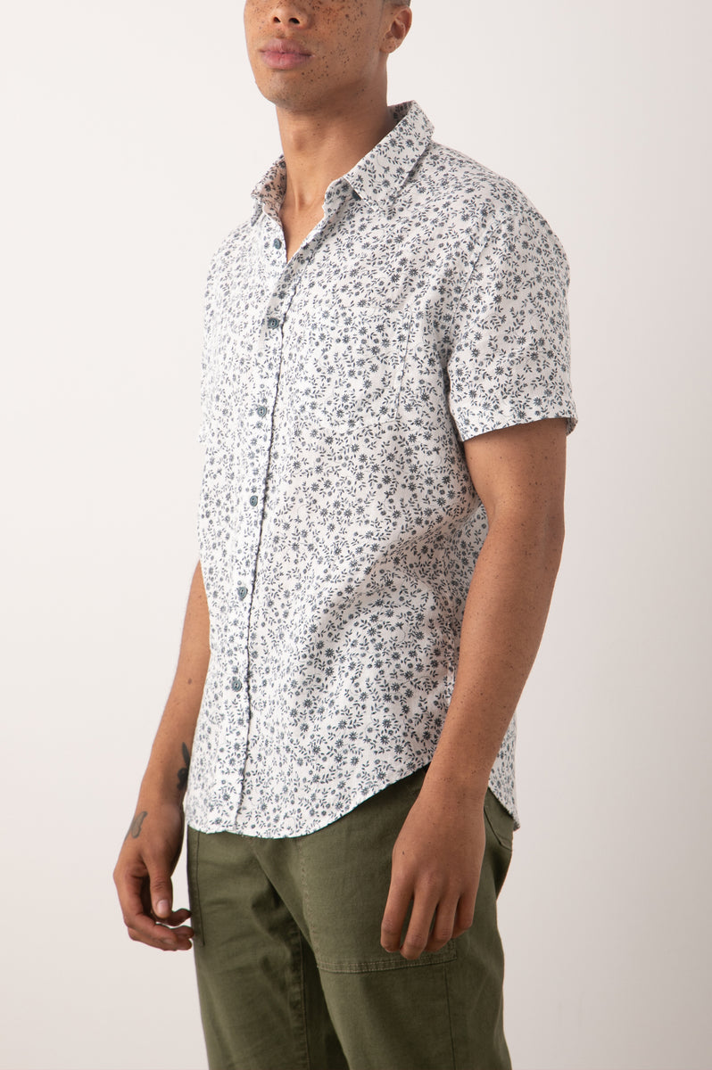 FAIRFAX SHIRT - CREEPING IVY WHITE BLUE – Rails