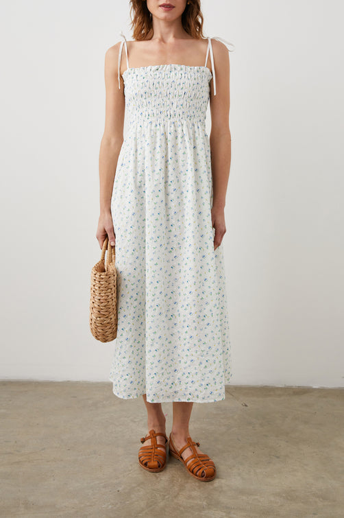 FAITH DRESS - BLUEBELL EYELET - FRONT FULL BODY