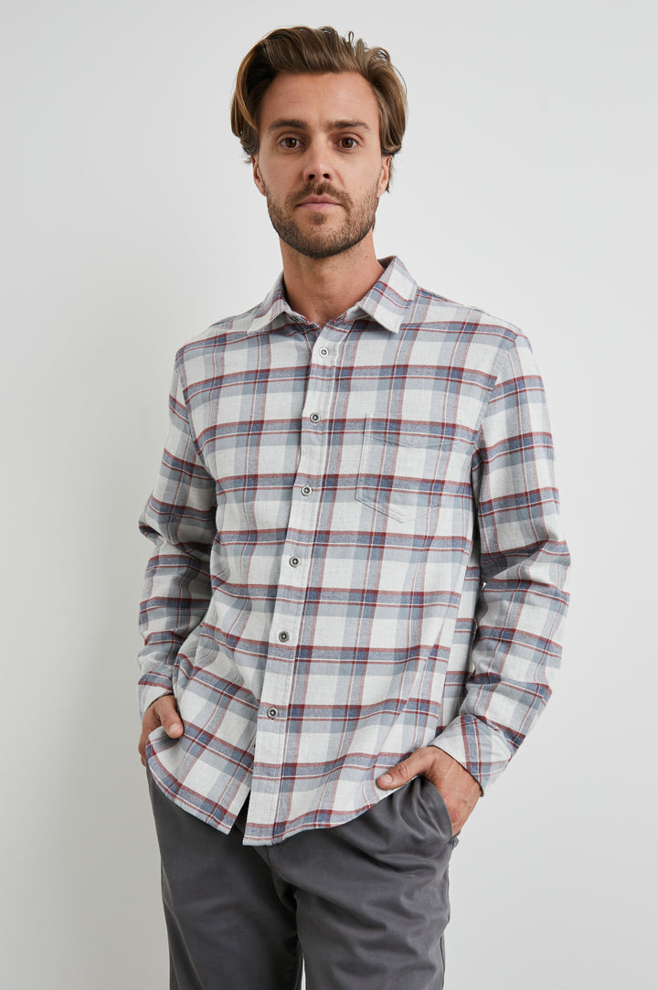 FORREST SHIRT MOAB SKY MELANGE - FRONT BODY