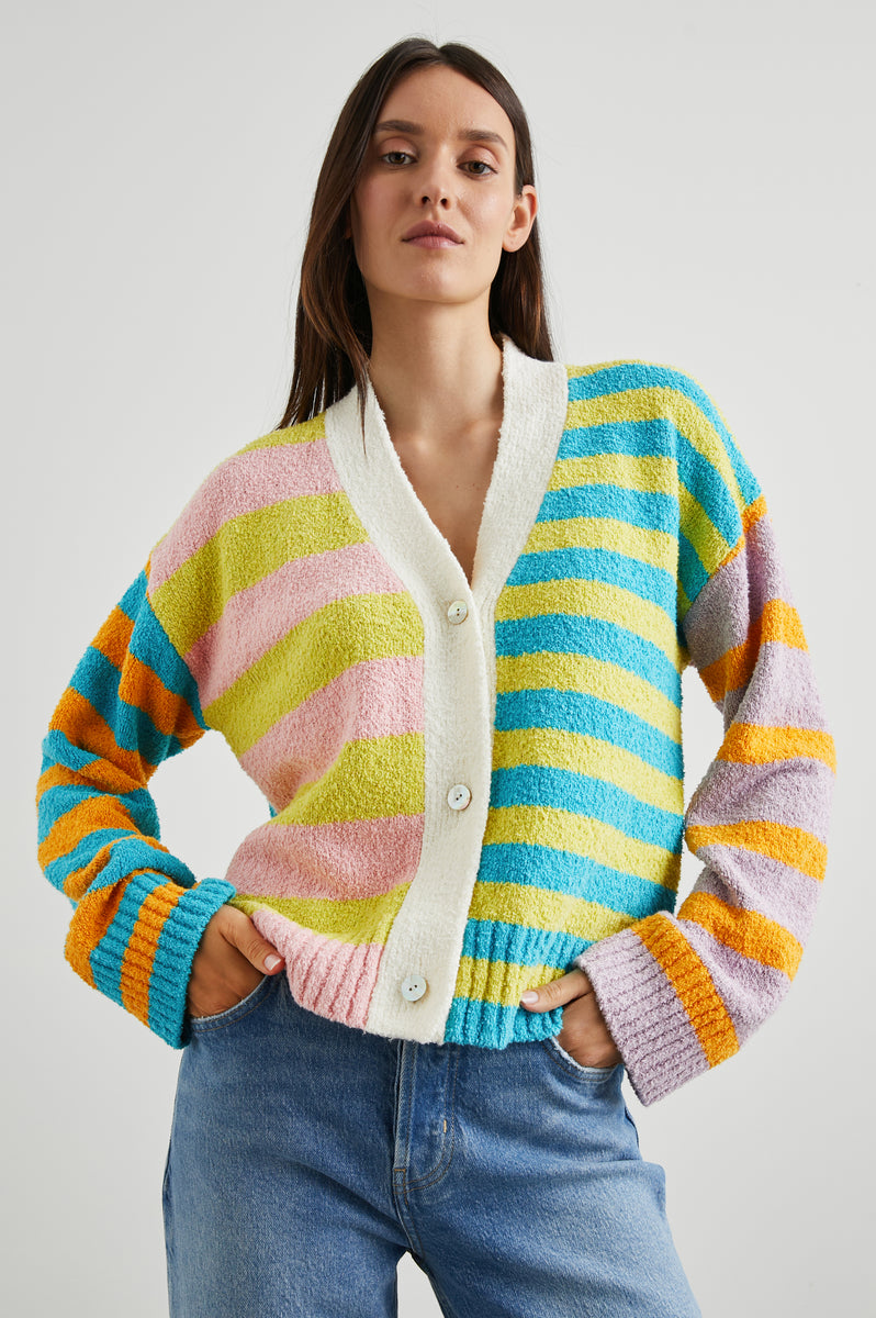 GENEVA CARDIGAN - MIXED STRIPE – Rails