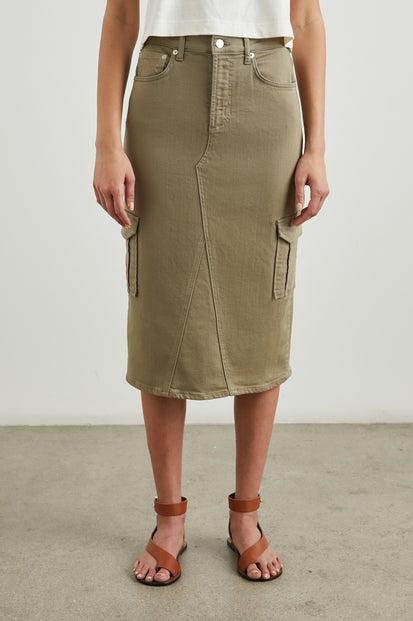 HIGHLAND CARGO SKIRT - WASHED OLIVE