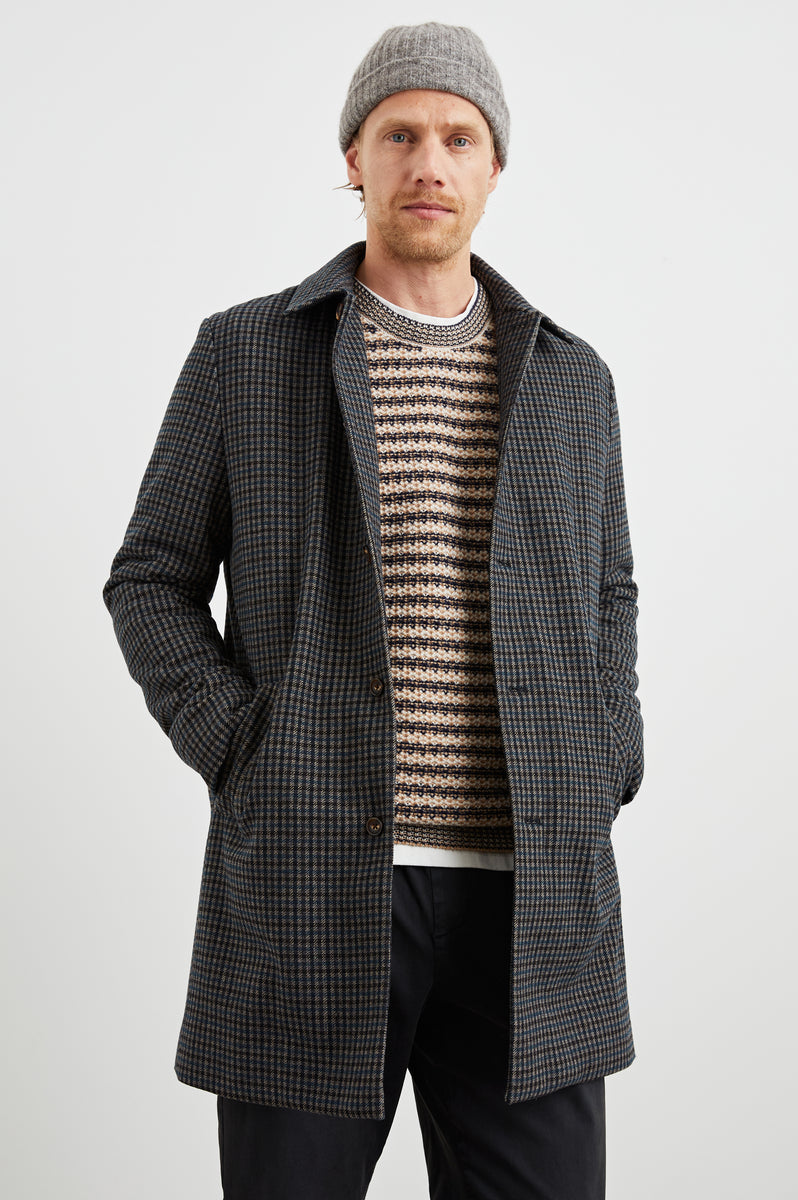 HOCKNEY OVERCOAT - GREY CHECK PLAID – Rails