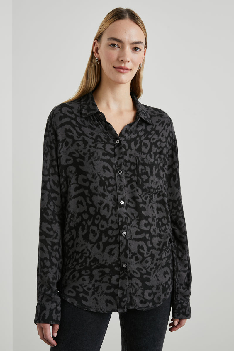 HUNTER SHIRT - DIFFUSED CHARCOAL CHEETAH – Rails