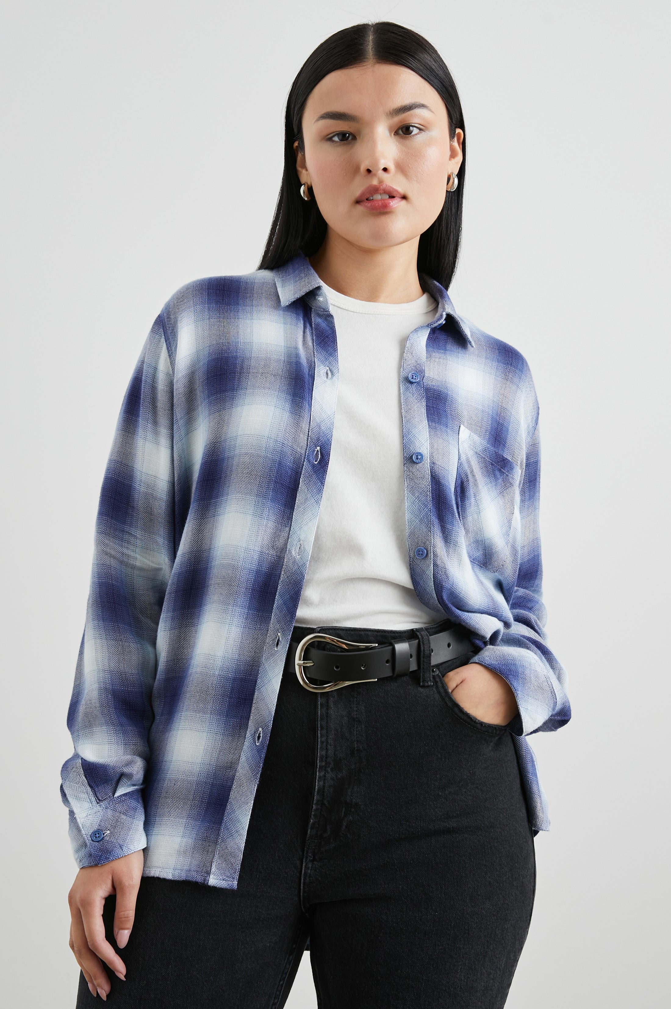 HUNTER SHIRT - PACIFIC IVORY BLUE – Rails