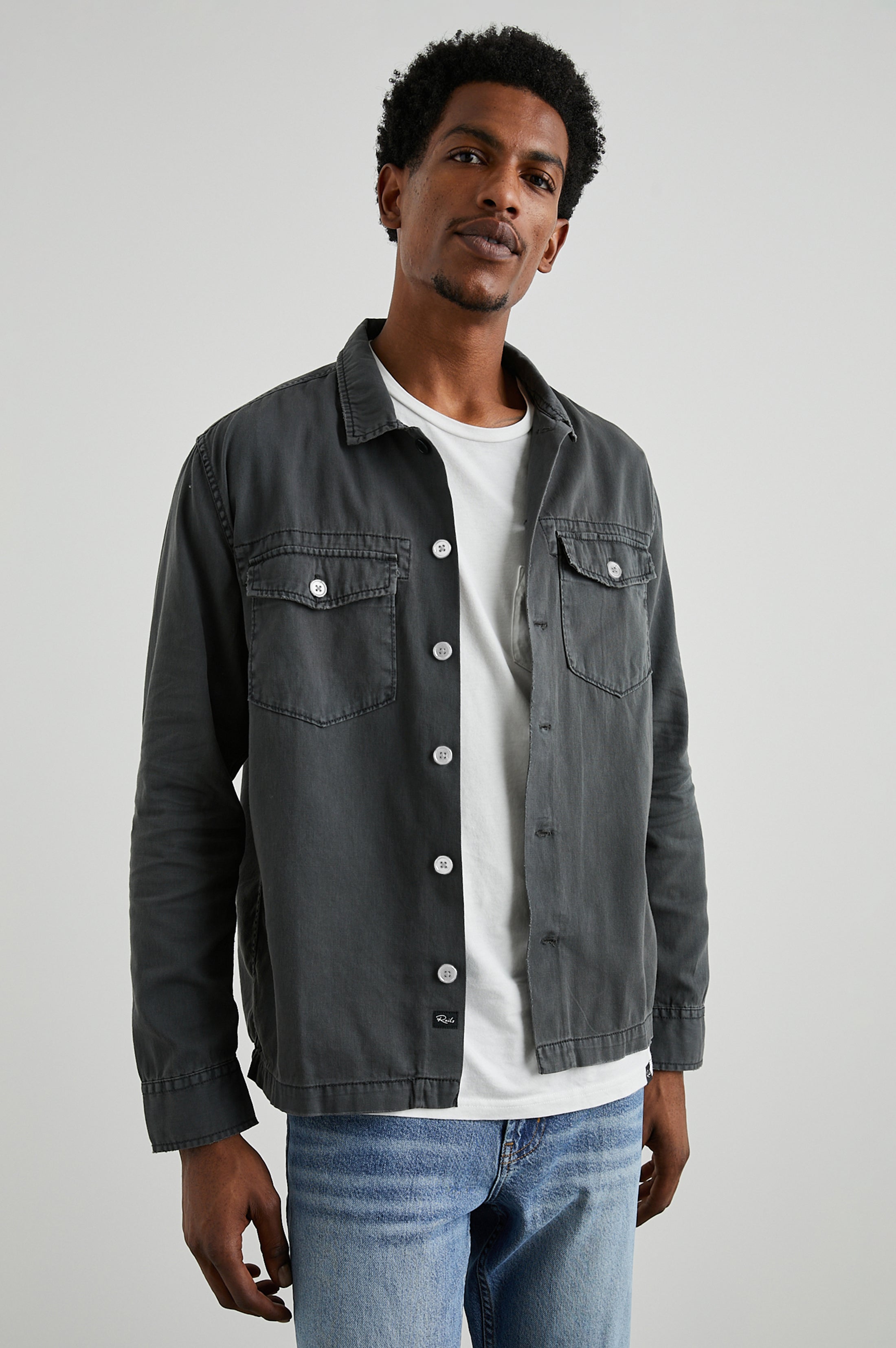 Online RAILS TREY CHARCOAL CAMO UTILITY JACKET