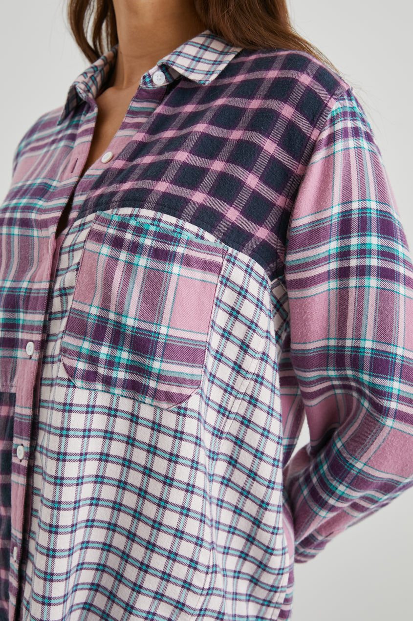 LAKIN SHIRT - ROSE AGAVE MIXED PLAID – Rails