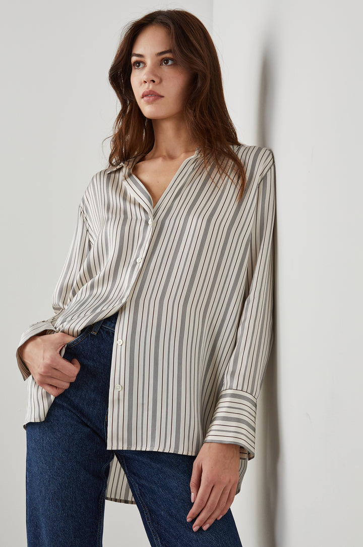 LEDGER SHIRT PROVIDENCE STRIPE - FRONT UNTUCKED