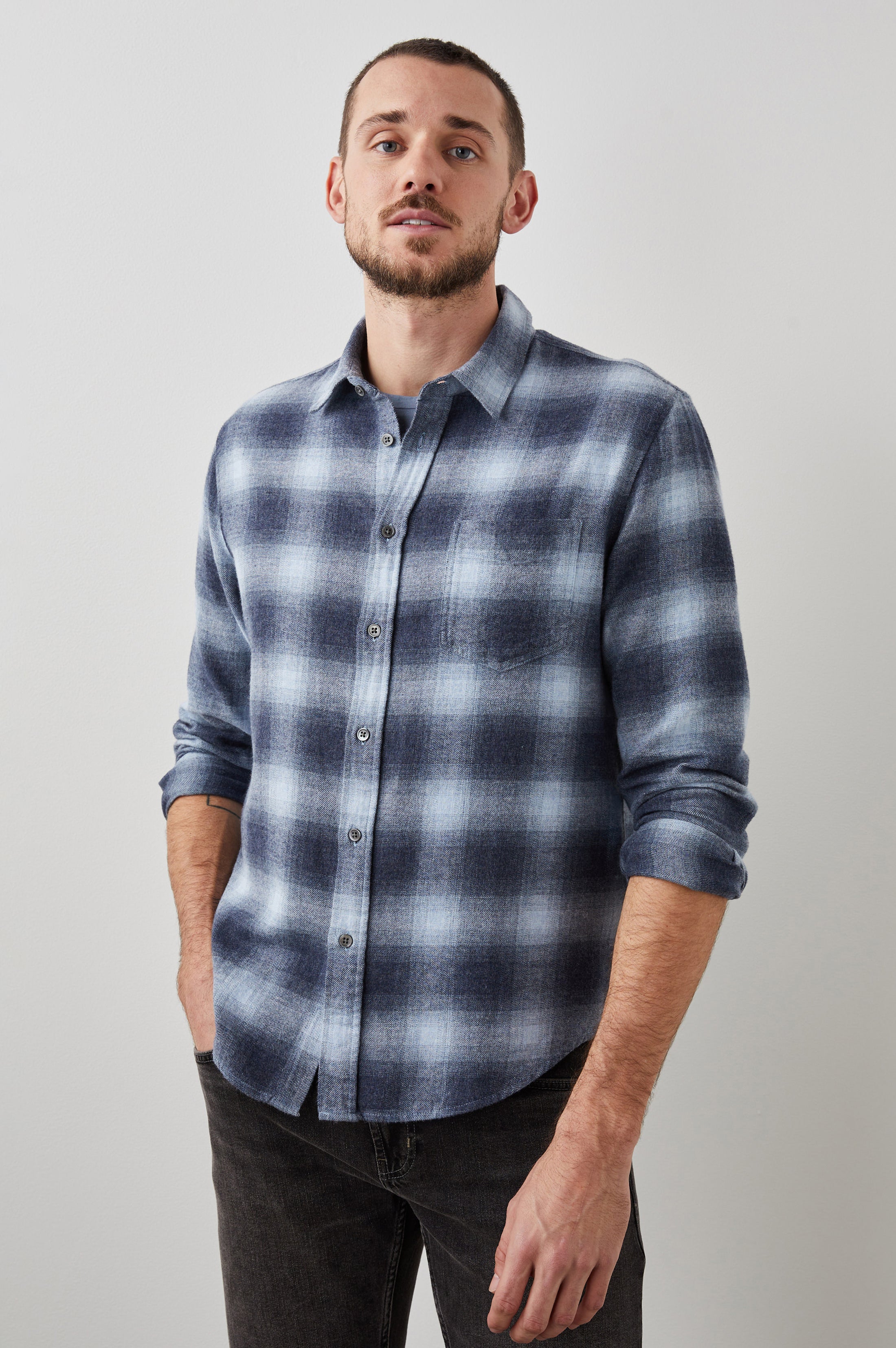 LENNOX SHIRT - DENIM SHADOW – Rails