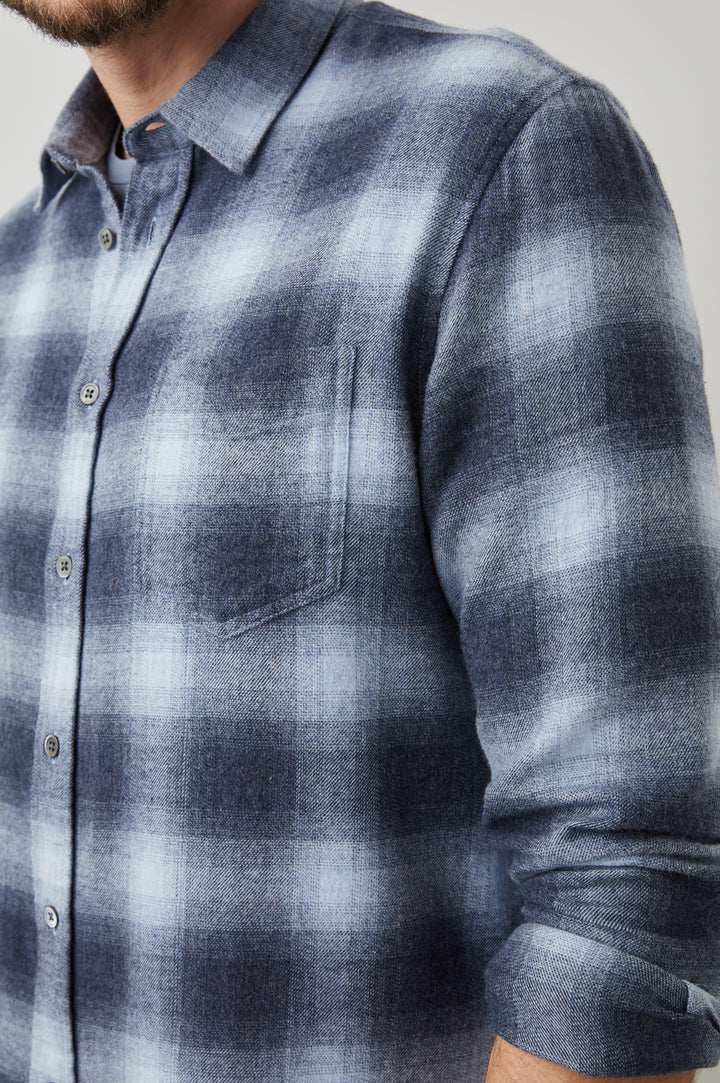 LENNOX DENIM SHADOW SHIRT - DETAIL