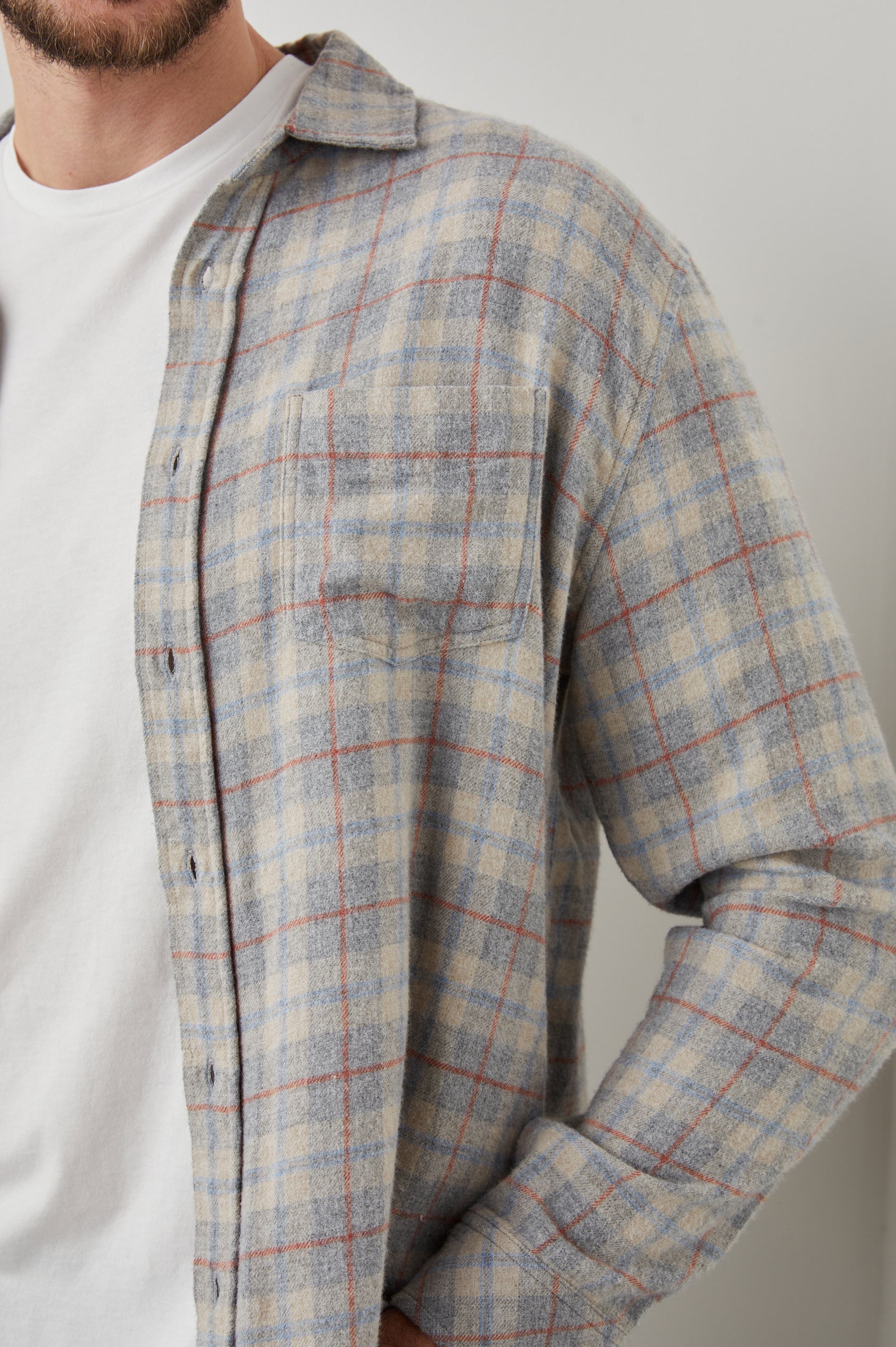 LENNOX SHIRT - PAPER GREY MELANGE – Rails