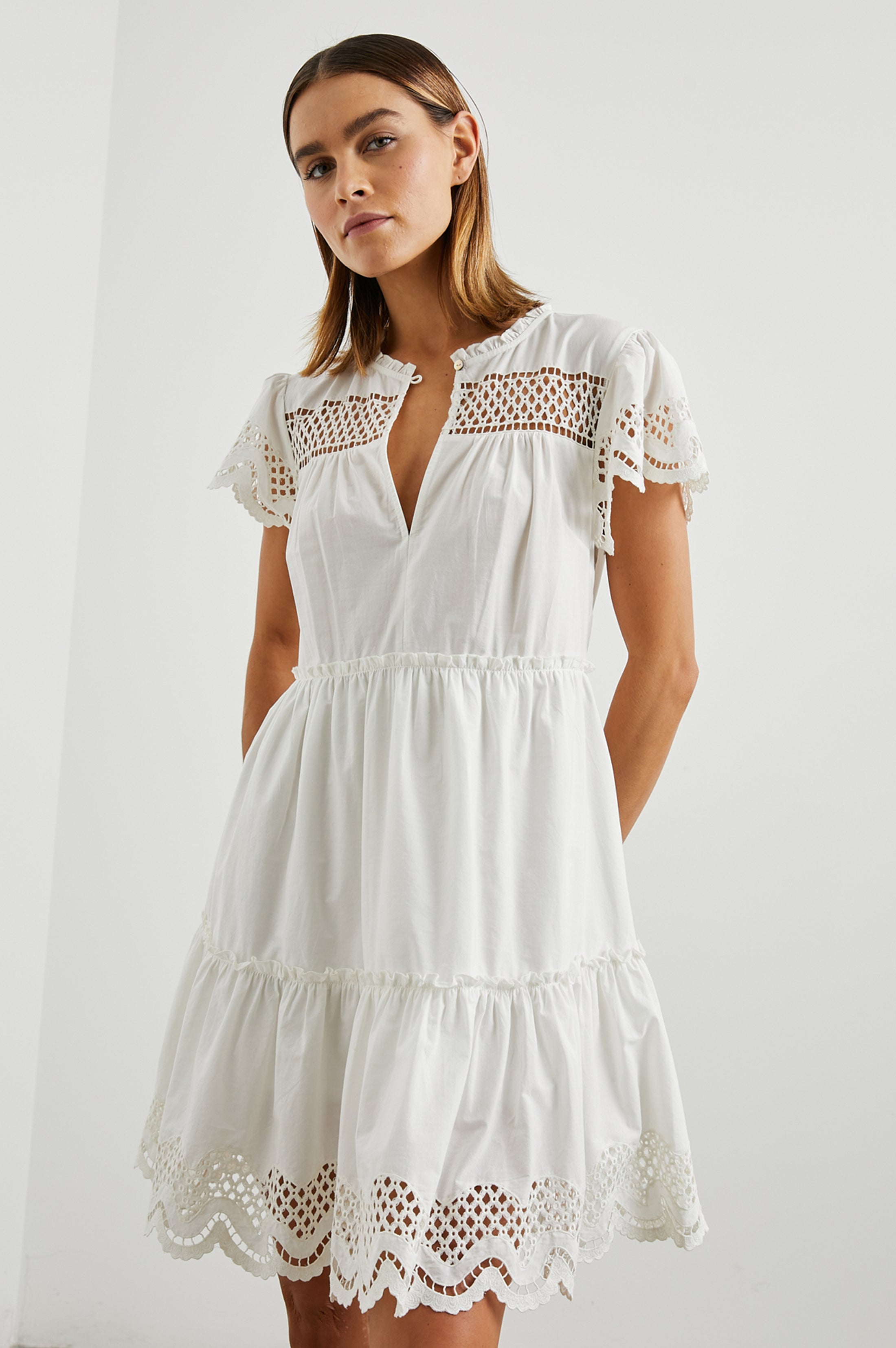 Rails Ivy Dress in White sz M shops NWT 218$