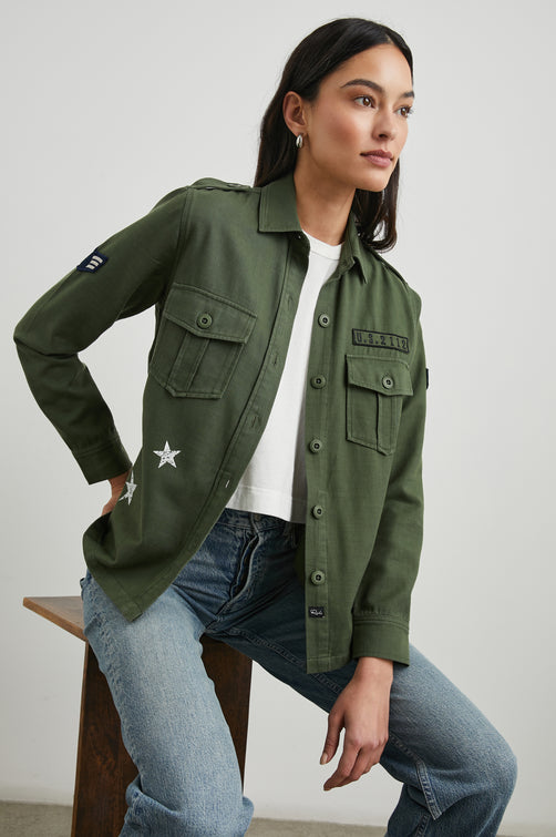 Military shirt jacket hotsell