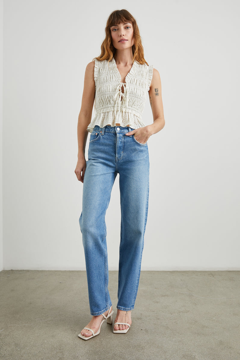 MARTINE TOP - IVORY SEERSUCKER – Rails