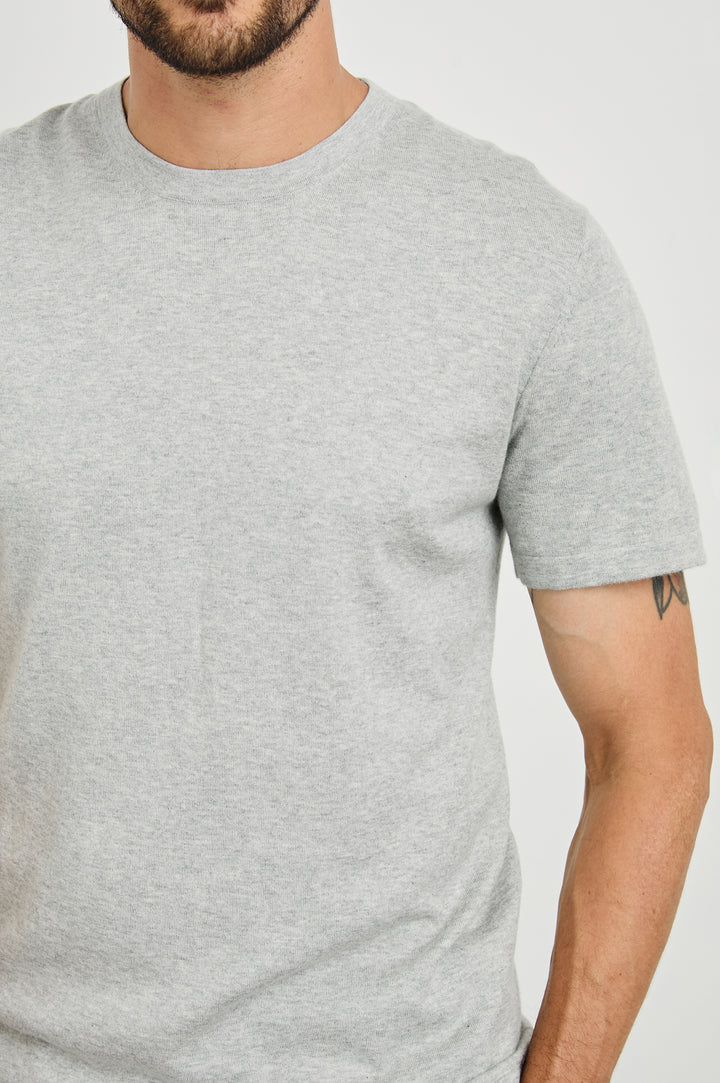 MASON COTTON CASHMERE T-SHIRT - HEATHER GREY