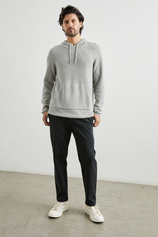 MATADOR HOODIE GREY HEATHER - FRONT BODY