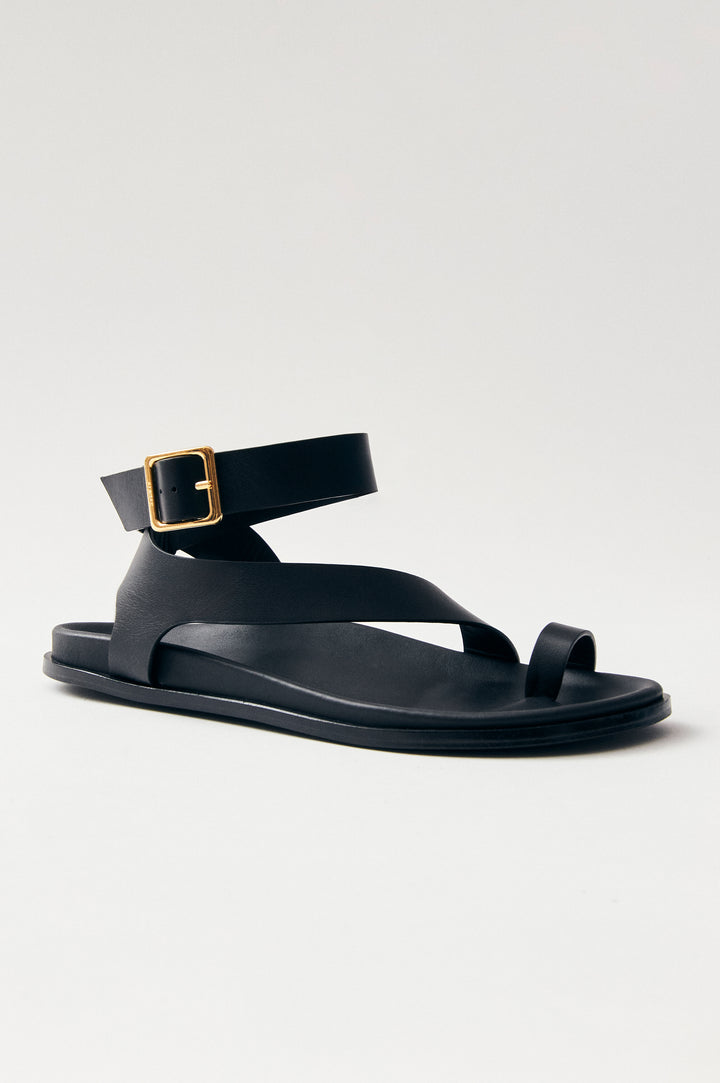 ALOHAS MYLES SANDAL - BLACK LEATHER