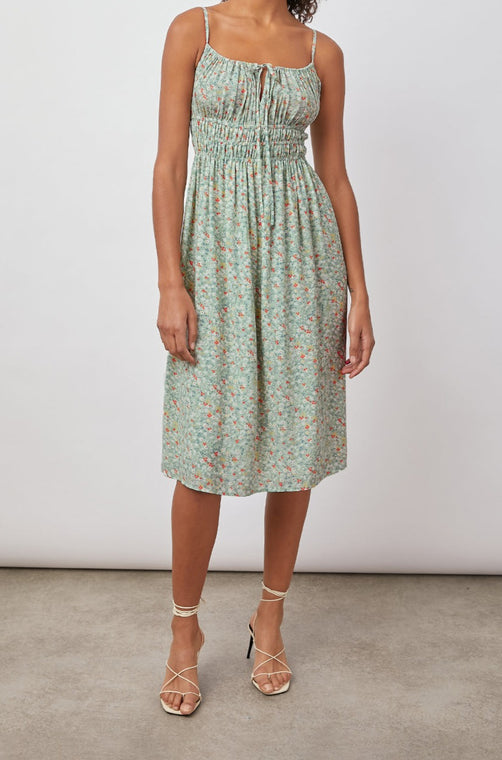 OCTAVIA DRESS - GREEN SUMMER MEADOW