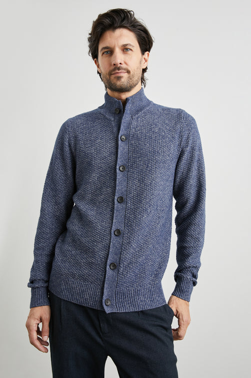 PARK CARDIGAN - PEACOAT - FRONT BODY