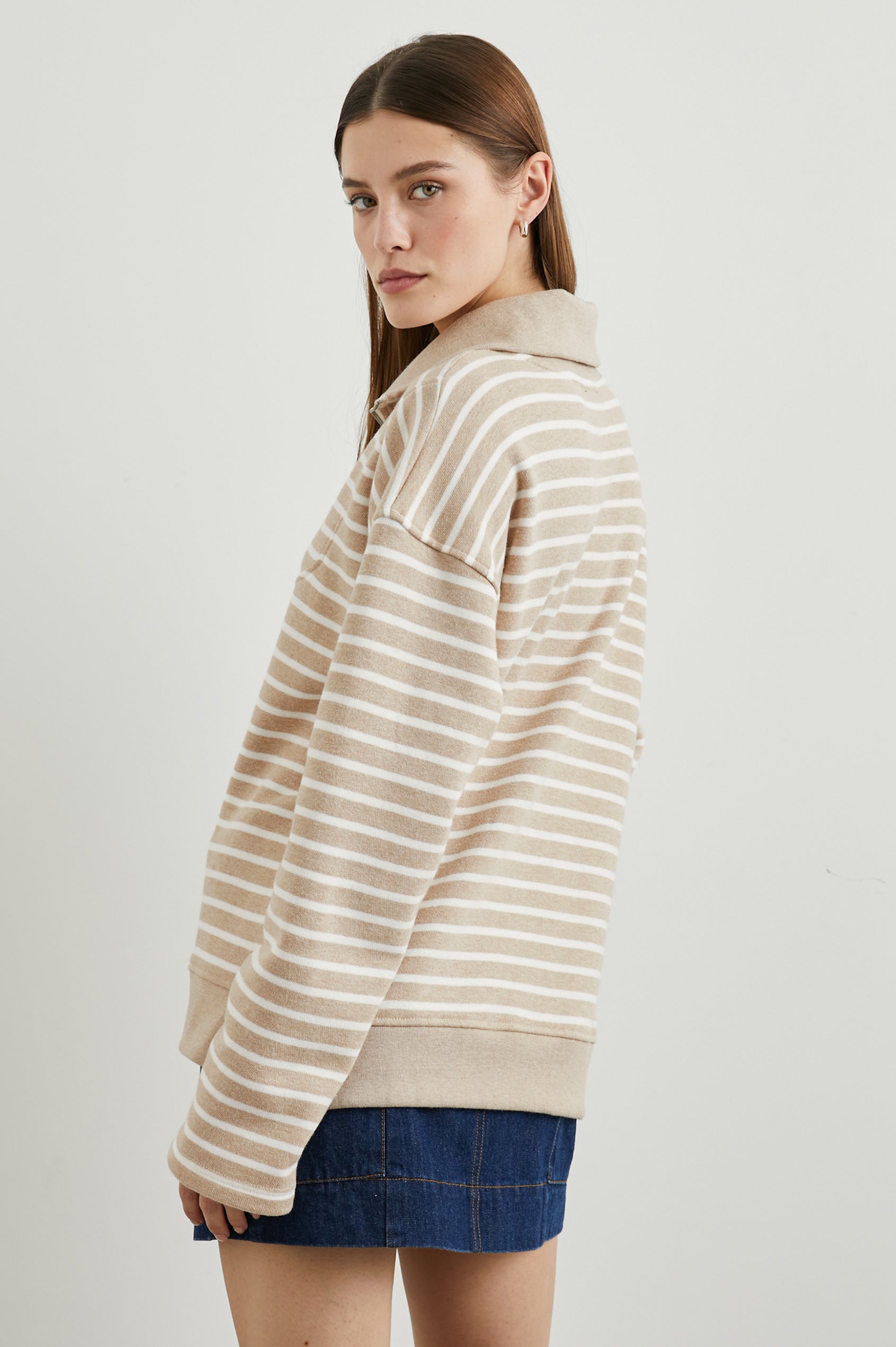 Store Parker flare sleeve striped swatshirt XS