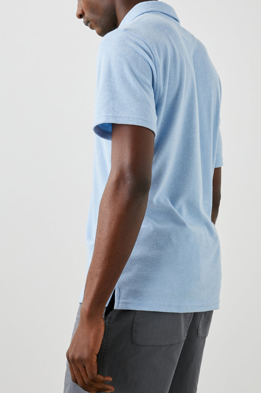 RHEN POLO SHIRT - TERRY CHAMBRAY BLUE – Rails