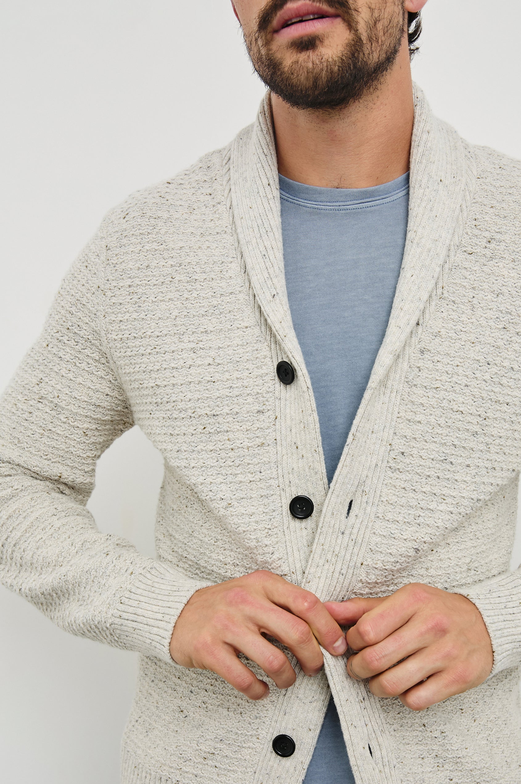 SHEPLEY CARDIGAN NATURAL OAT Rails