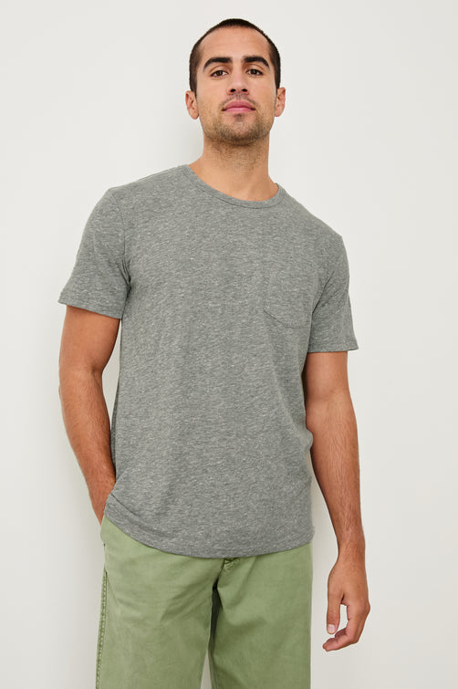 SKIPPER HEATHER GREY T-SHIRT - FRONT