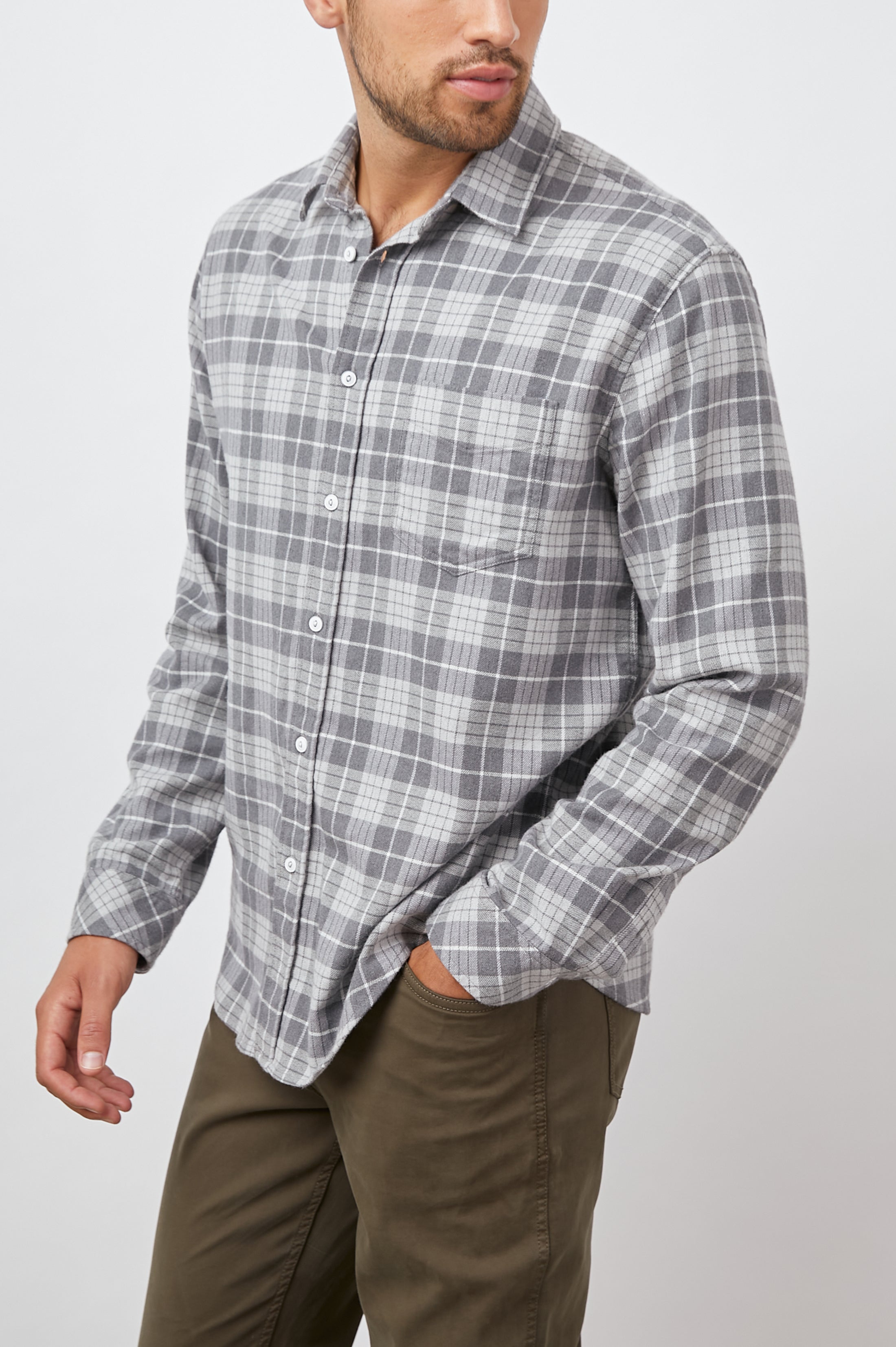 SUSSEX SHIRT - GLACIER DENIM WHITE – Rails