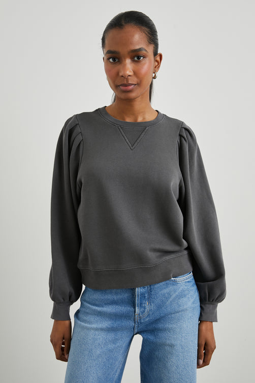 TIFFANY SWEATSHIRT - CHARCOAL - FRONT BODY