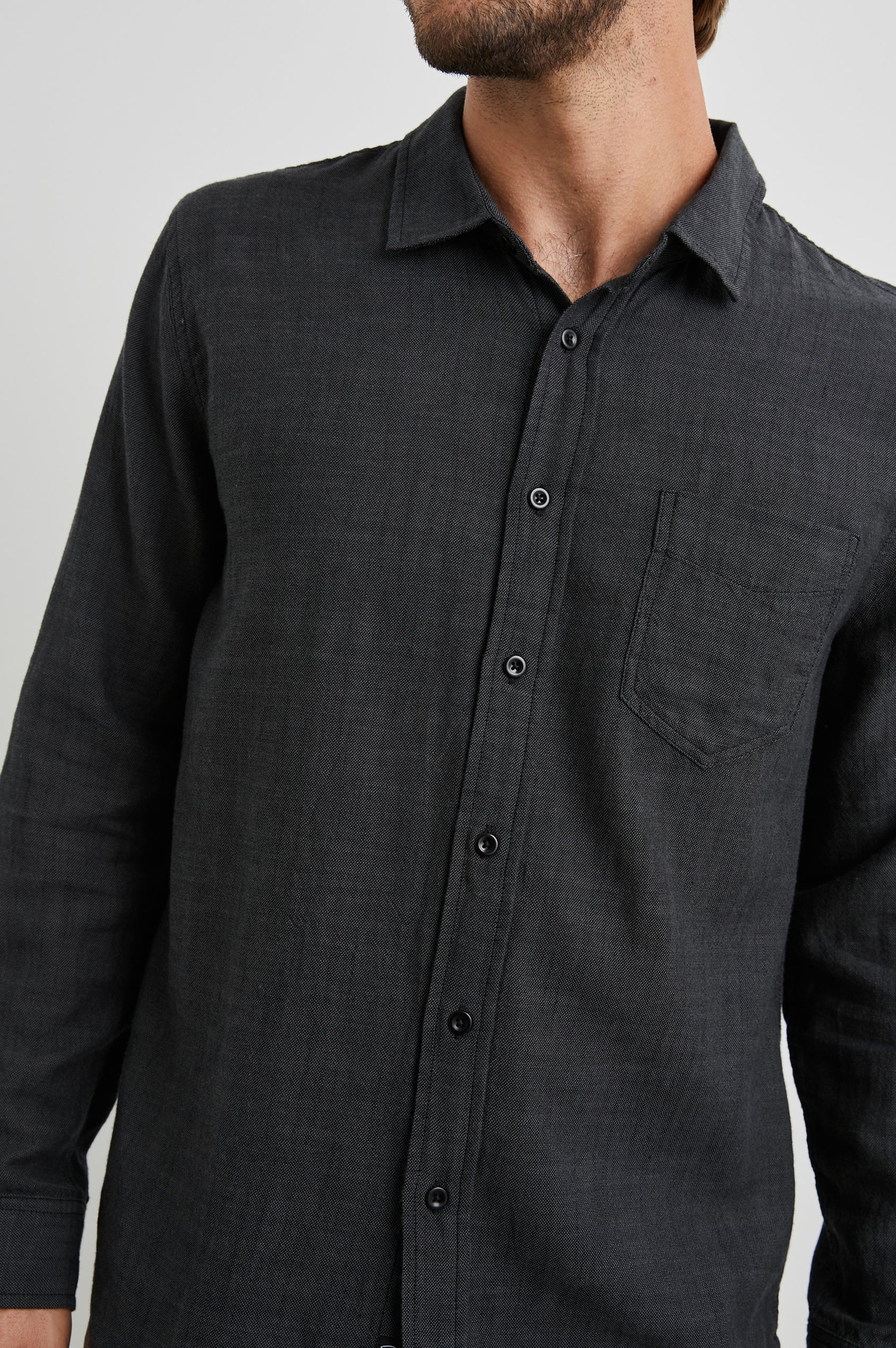 Rails - Men's Wyatt Shirt - Anthrocite Sky Melange - L