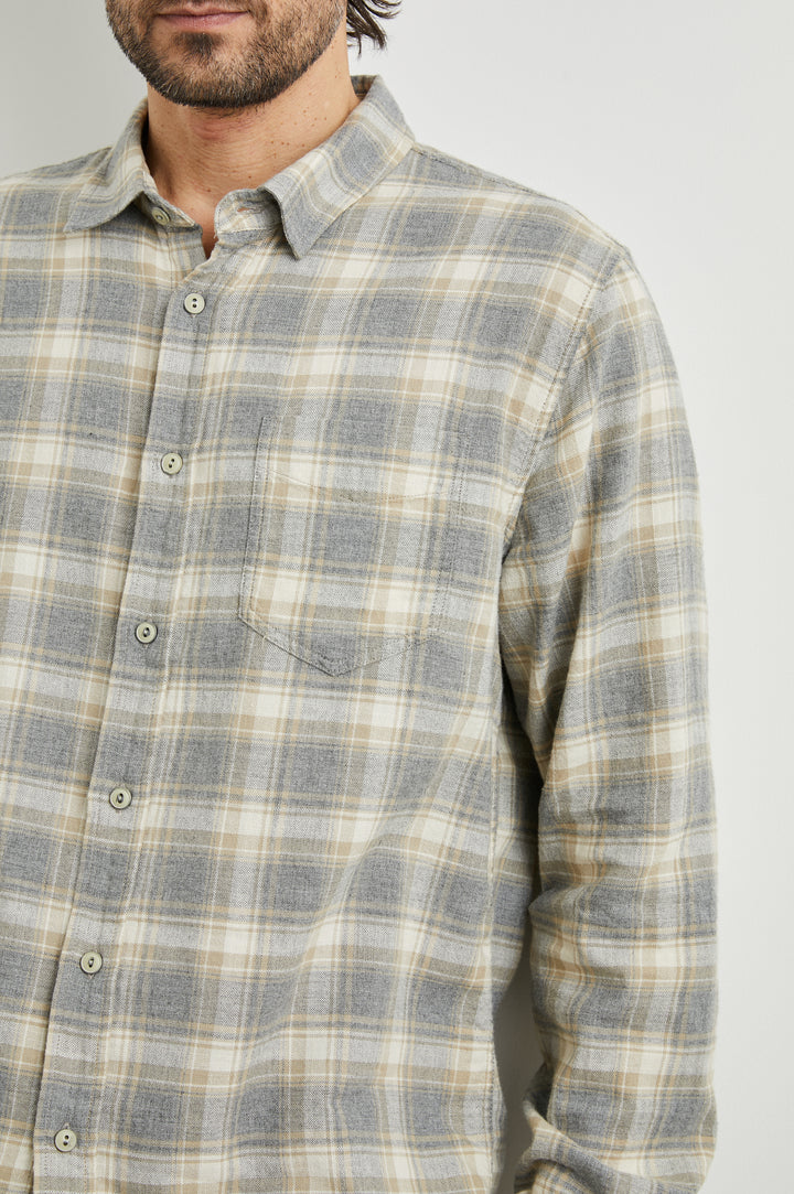 WYATT SHIRT - CHARCOAL DESERT MELANGE - DETAILS