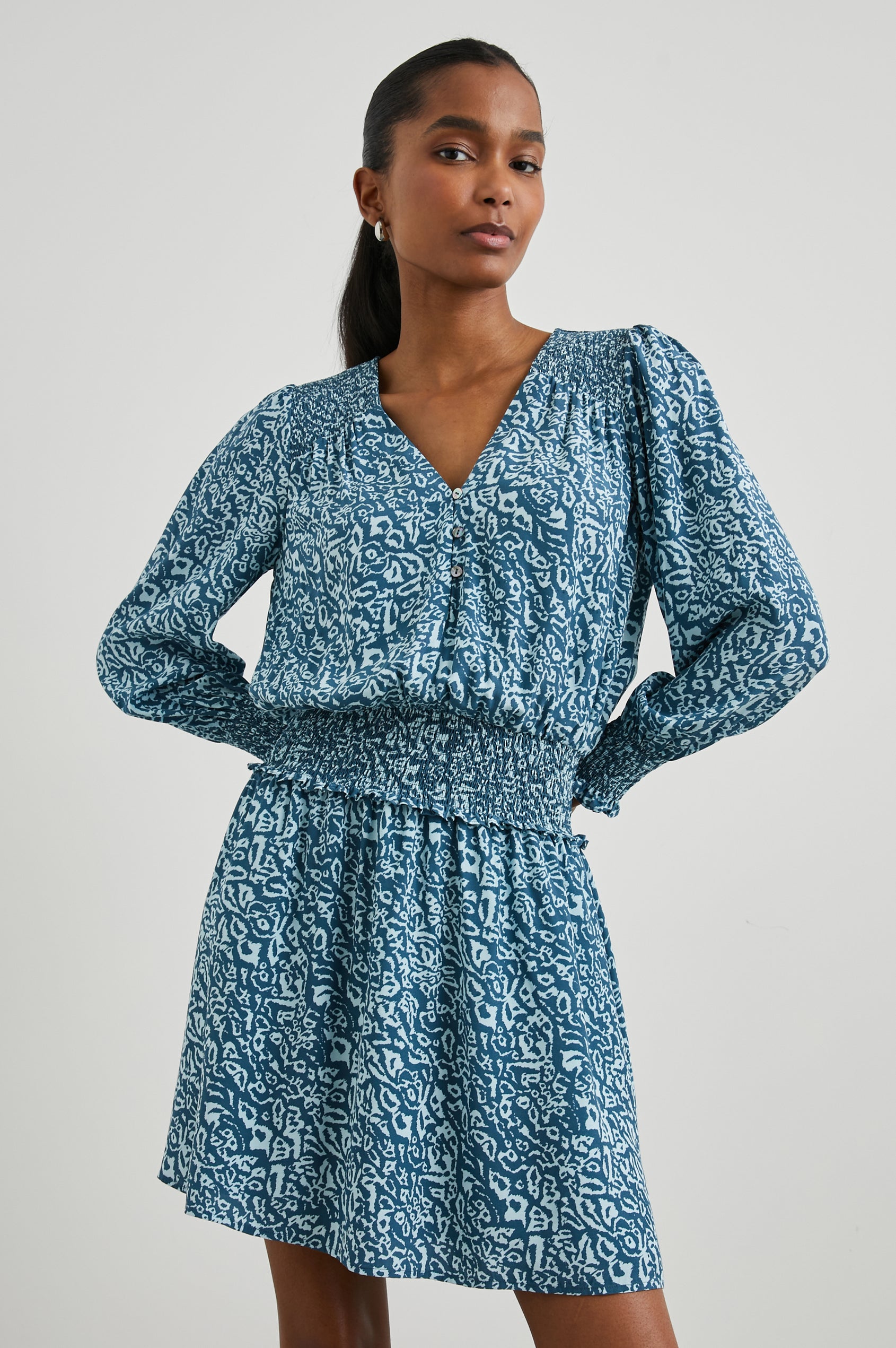 ZANA DRESS - BLUE HAVANA – Rails